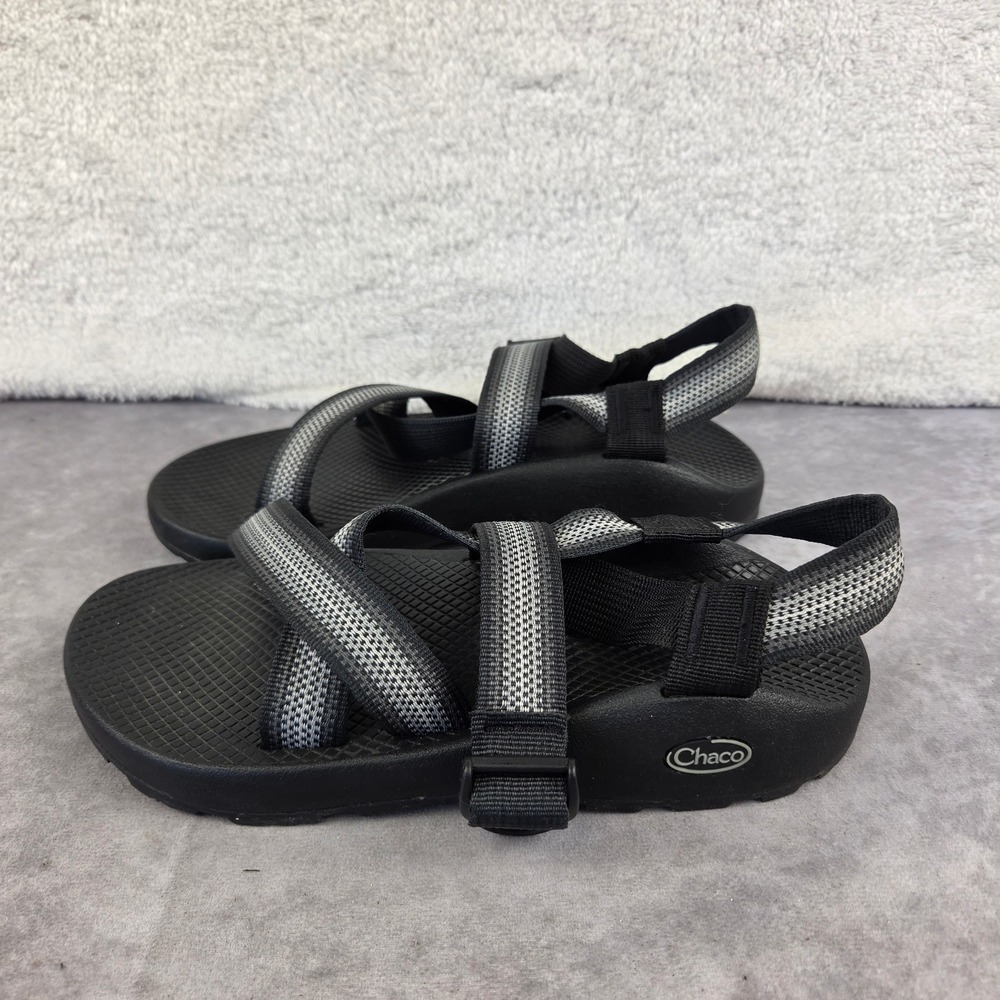 Chaco Z Cloud Mens 8 Black Grey Strappy Athletic Hiking Sandals J105961